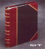 Style B corporate minute book binder