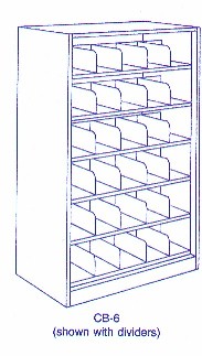 CB-6 steel compact shelving bookcase